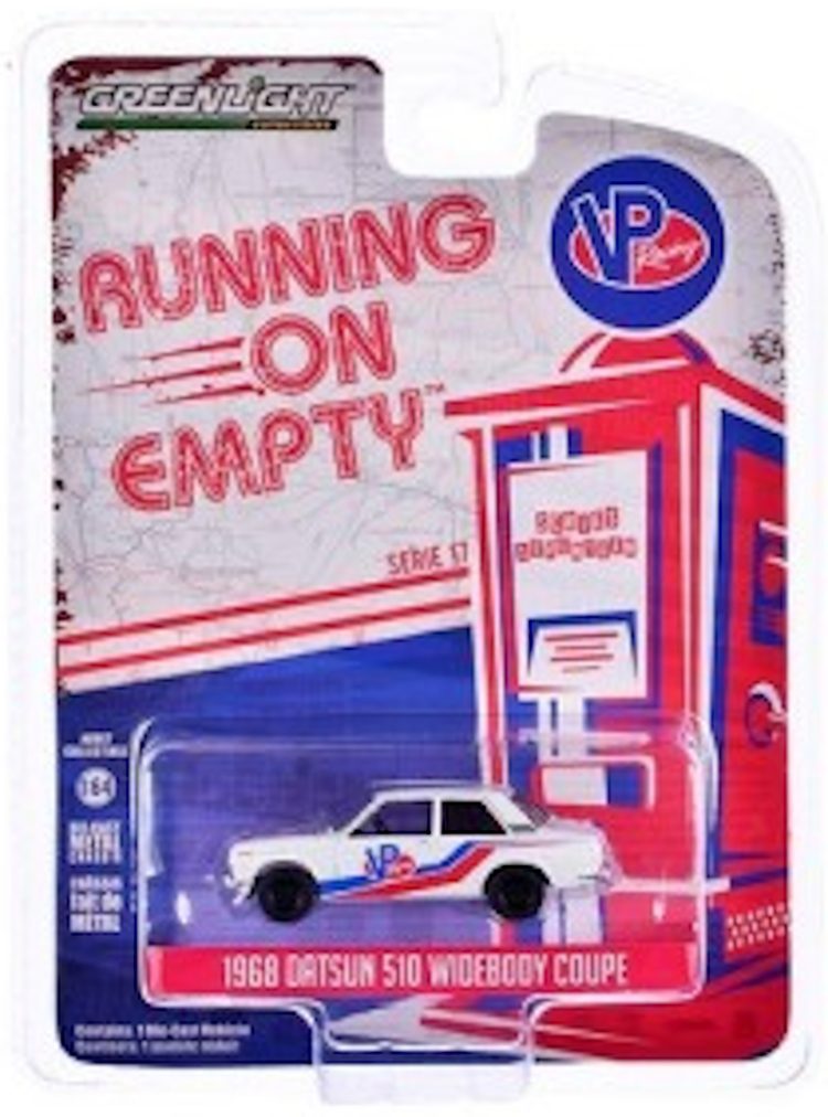 Greenlight - 1:64 1968 Datsun 510 Widebody Coupe - Running on Empty Series 17 ( Raw Chase ) - Image 2