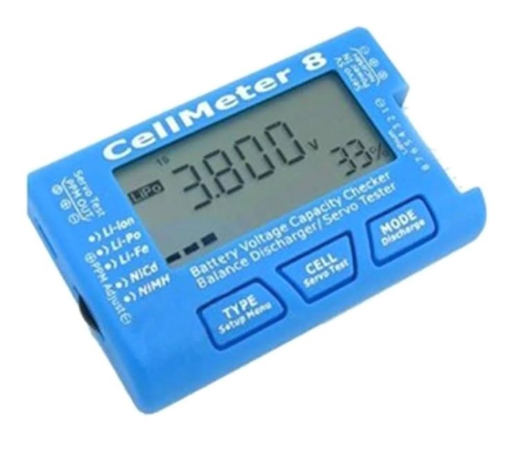 CellMeter 8 - Digital Battery Checker / Servo Tester / Balance Discharger