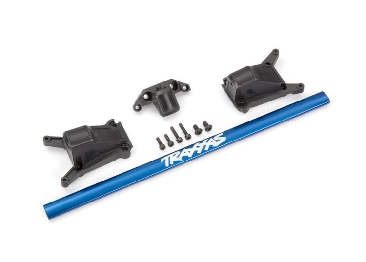 Traxxas - Chassis Brace Kit, blue ( fits, Rustler 4X4 or Slash 4X4 Models equipped with Low-CG chassis)