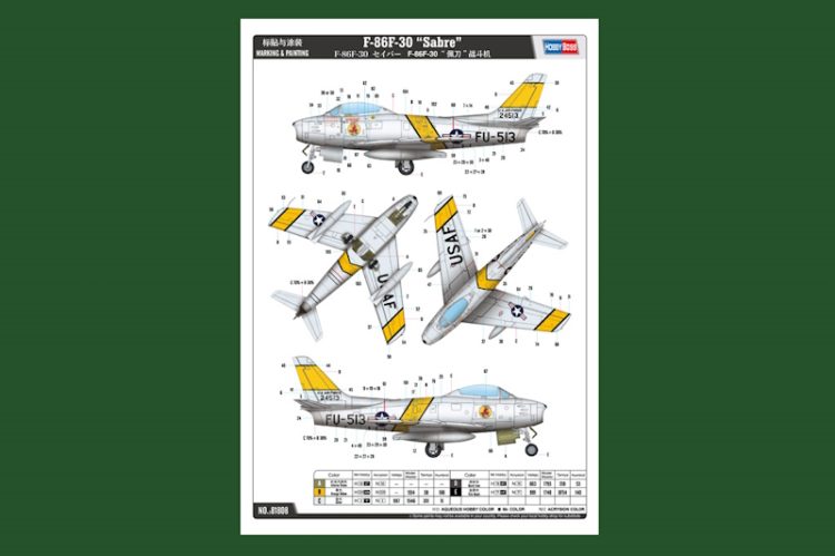 HobbyBoss - 1:18 F-86F-30 "Sabre" - Image 4