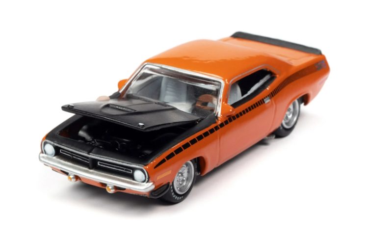 Johnny Lighning - 1:64 1970 Plymouth AAR Cuda (Vitamin C Orange) - Pro Collector Storage Tin