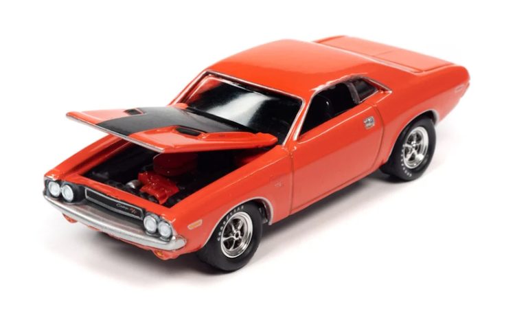 Johnny Lightning - 1:64 1970 Dodge Challenger R/T (HEMI Orange) - Pro Collector Storage Tin