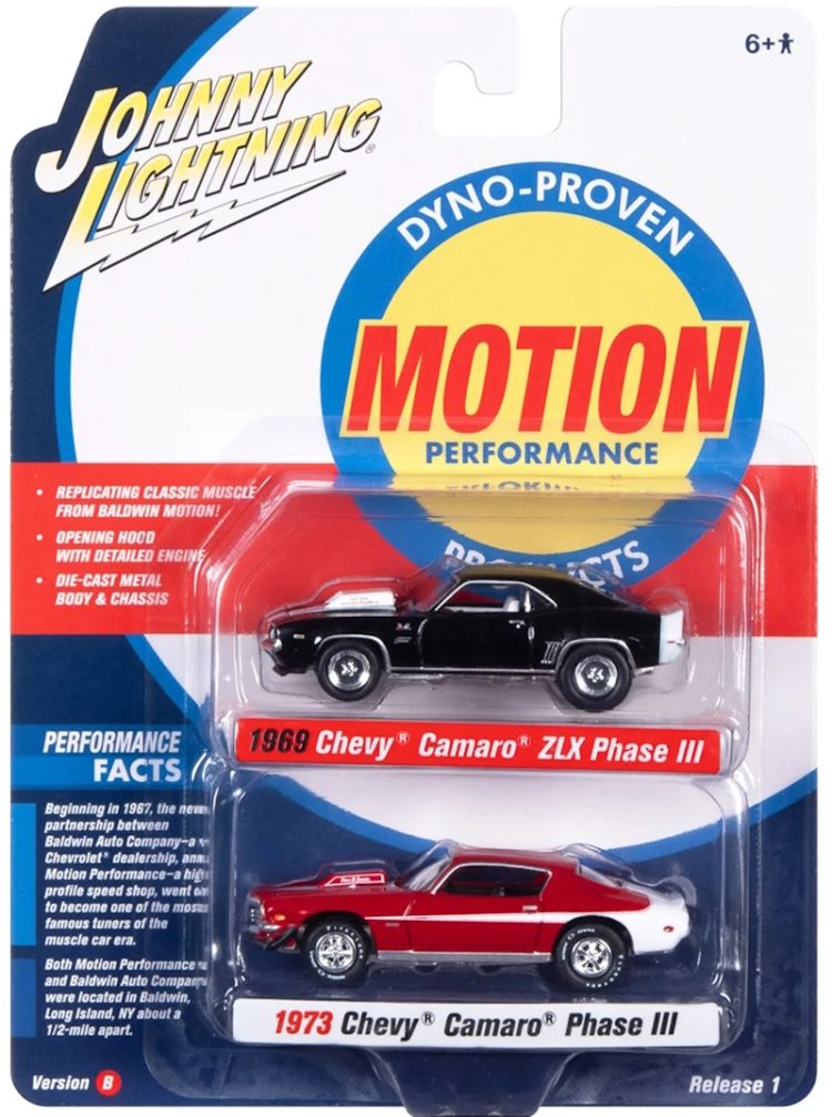 Johnny Lightning - 1:64 1969 Chevy Camaro ZLX Phase III & 1973 Chevy Camaro Phase III - Motion Performance - Image 2