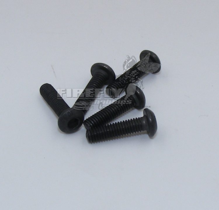 Scews - M3x12mm Button Head Hex Socket Screws - Black (5pcs)