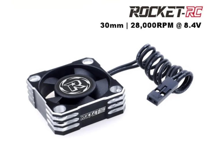 Rocket-RC - Aluminum Cooling Fan 30x30x10mm (silver&black)