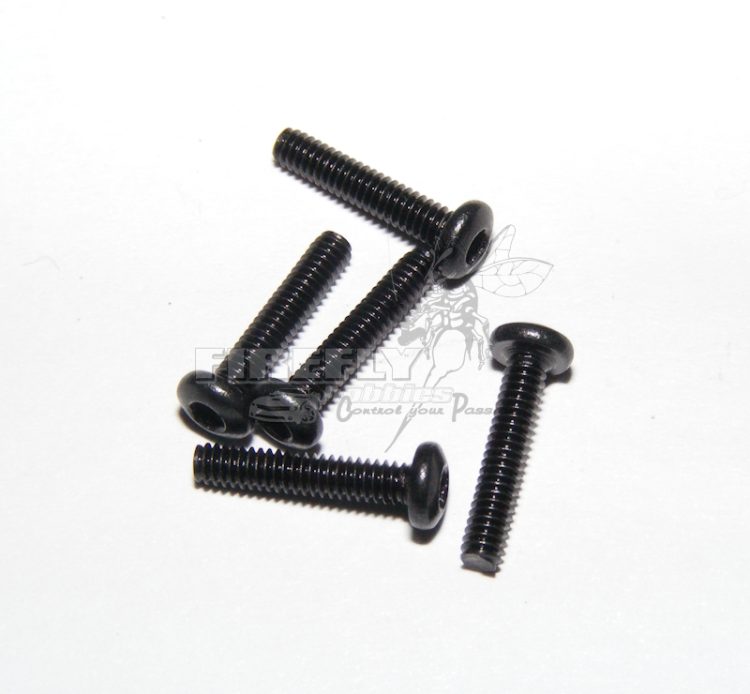 Screws - M2x10mm Round Head Hex Socket Screws - Black (5pcs)