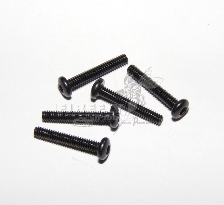 Screws - M2x12mm Round Head Hex Socket Screws - Black (5pcs)