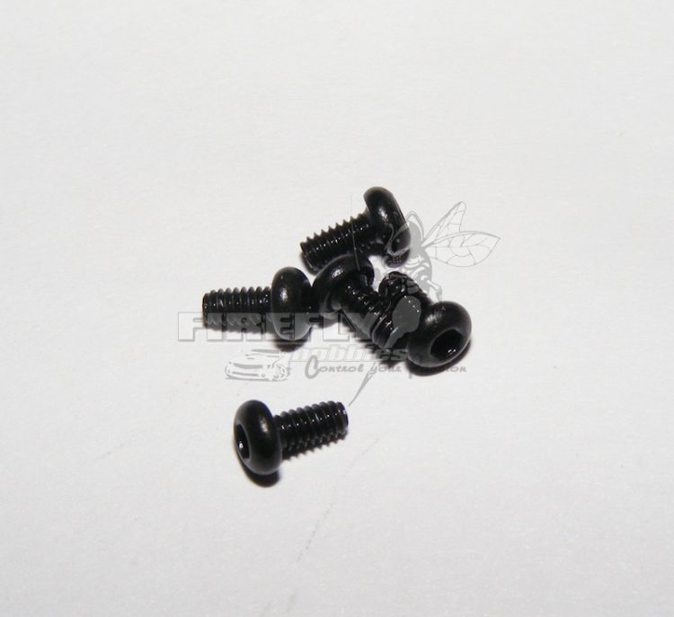 Screws - M2x4mm Round Head Hex Socket Screws - Black (5pcs)