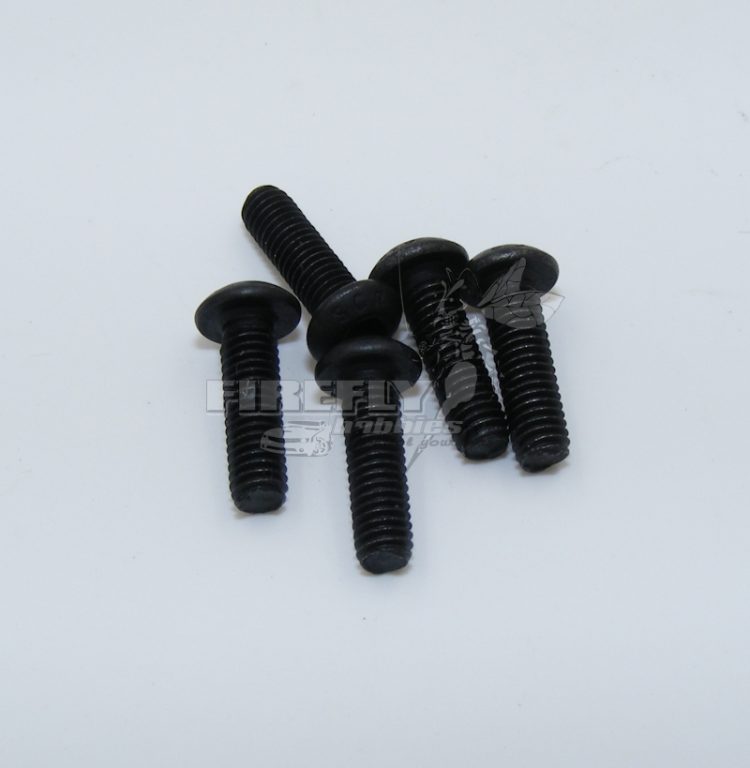 Screws - M3x10mm Round Head Hex Socket Screws - Black - (5pcs)