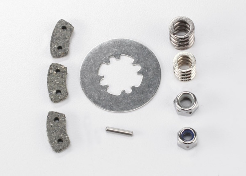 Traxxas - Rebuild kit, slipper clutch (steel disc/ friction pads (3)/ spring (2)/ pin/4.0mm NL(1)/ 5.0mm NL (1))