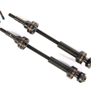 Traxxas - Driveshafts, front, steel-spline constant-velocity (complete assembly) (2)
