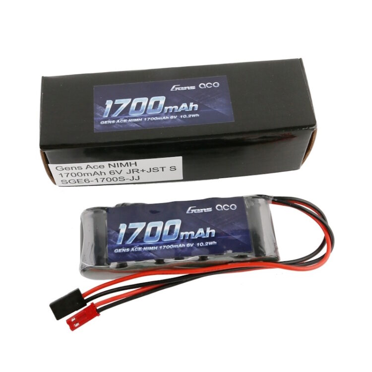 Gens Ace - 1700mAh 6V Flat Pack NiMh (JR+JST)