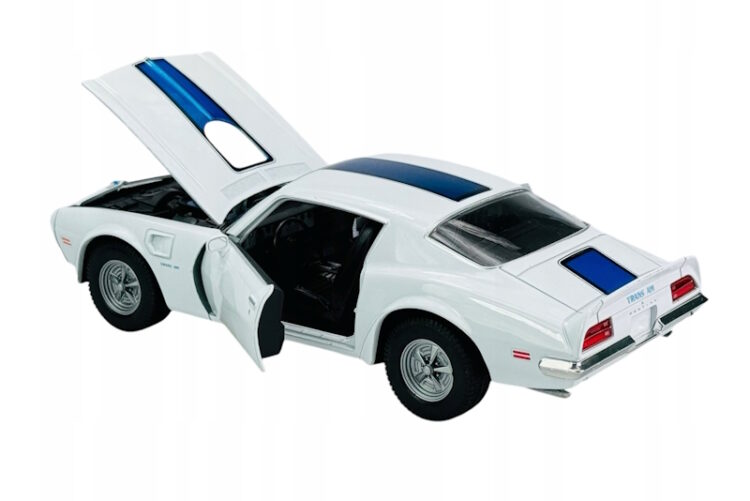 Welly - 1:18 1972 Pontiac Firebird Trans Am - White/Blue - Image 4