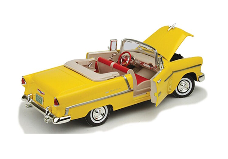 Motormax - 1:18 1955 Chevy Bel Air (Top Up) - Yellow - Image 2
