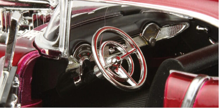 Motormax - 1:18 1955 Supercharged Chevy Bel Air  - Met. Burgundy - Image 3