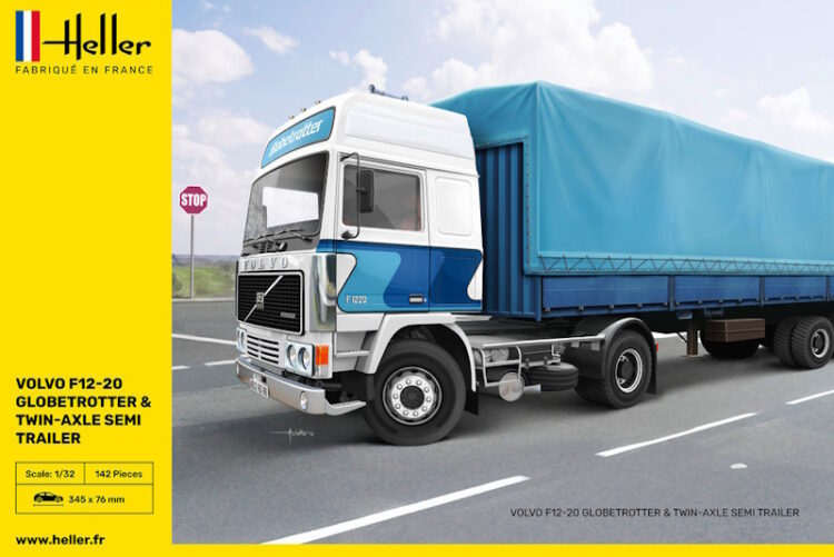 Heller - 1:32 Volvo F12-20 Globetrotter & Twin-Axle Semi Trailer - Image 3