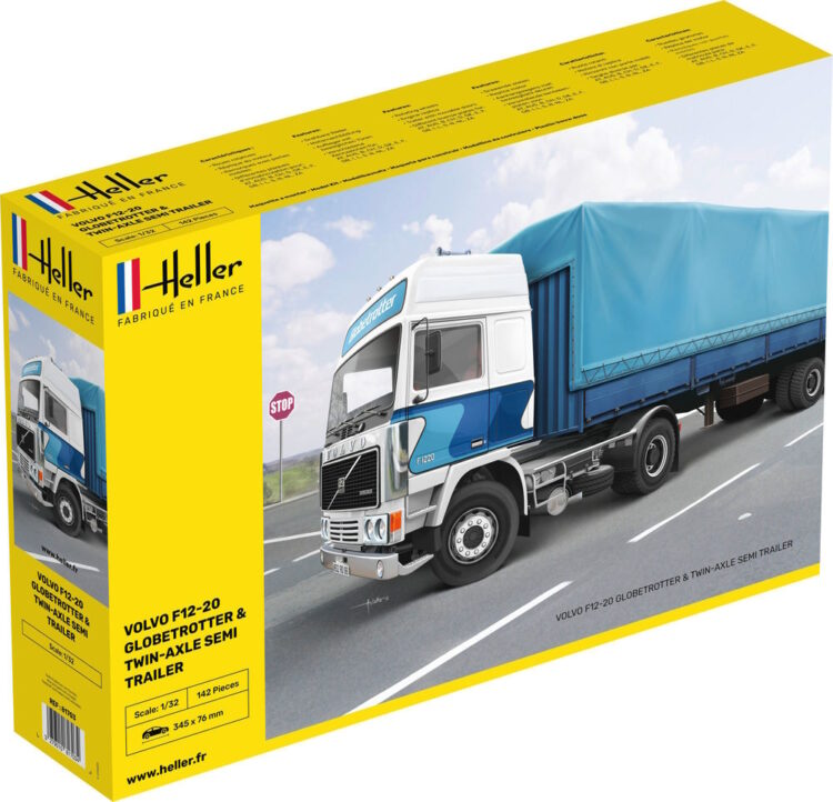 Heller - 1:32 Volvo F12-20 Globetrotter & Twin-Axle Semi Trailer