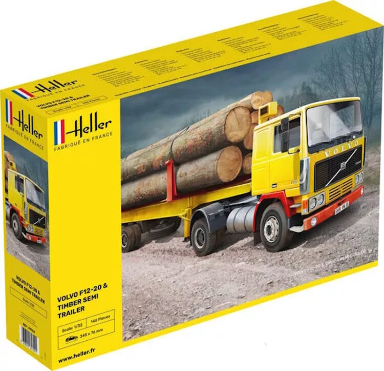 Heller - 1:32 Volvo F12-20 Globetrotter with Timber Semi Trailer
