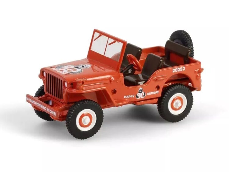 Greenlight - 1:64 1944 Willys MB Jeep - Anniversary Collection Series 17 - Smokey Bear 80th Anniversary