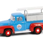 Greenlight - 1:64 1956 Ford F-100 with Tool Boxes & Ladders - Chevron Special Edition Series 1