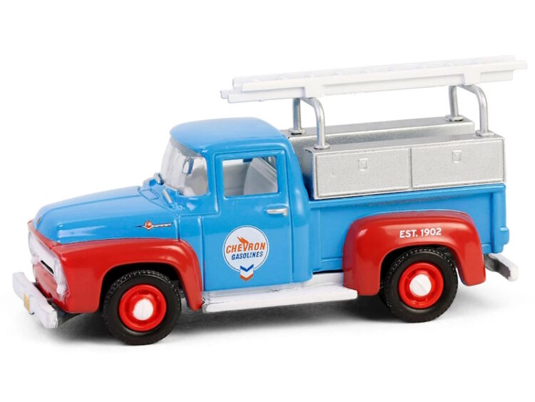 Greenlight - 1:64 1956 Ford F-100 with Tool Boxes & Ladders - Chevron Special Edition Series 1