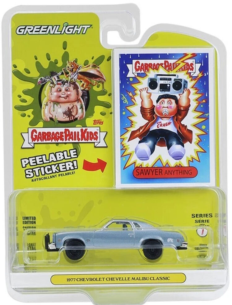 Greenlight - 1:64 1977 Chevrolet Chevelle Malibu Classic - Garbage Pail Kids Series 7 - Sawyer Anything - Image 10