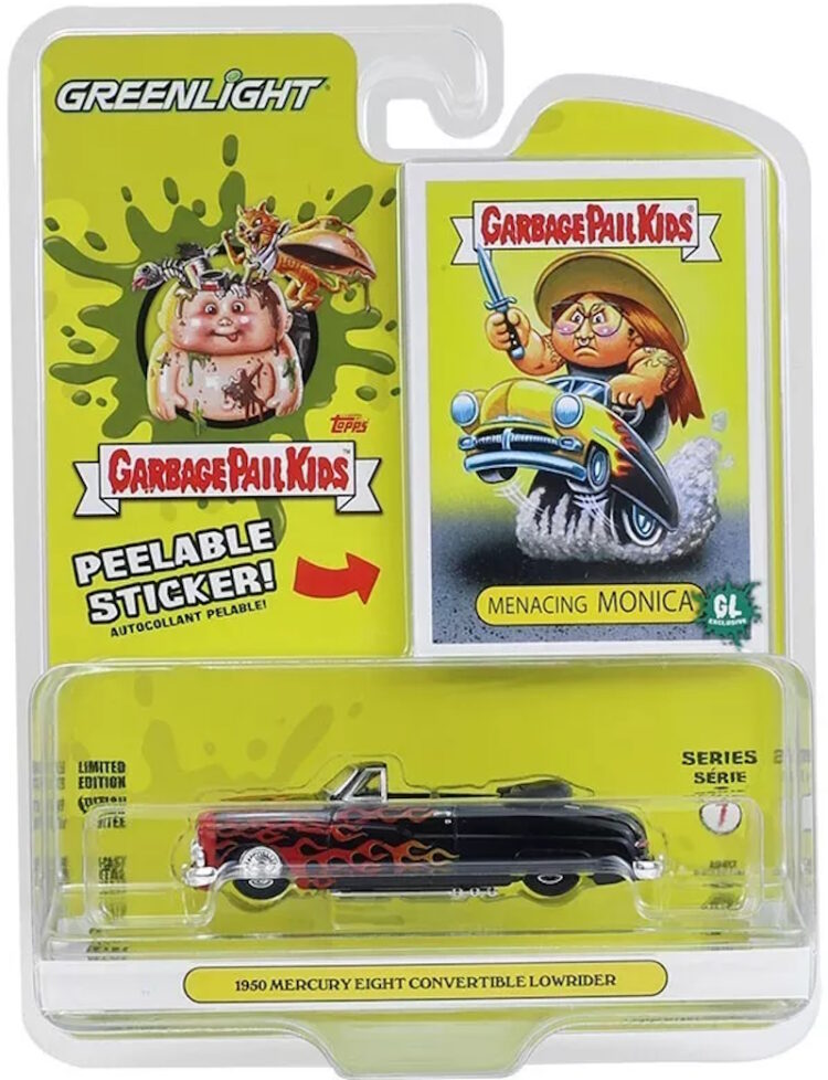 Greenlight - 1:64 1950 Mercury Eight Convertible Lowrider - Garbage Pail Kids Series 7 - Menacing Monica - Image 9