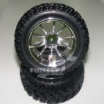 HSP Racing - 1:10 Monster Truck Tires - Mounted - Chrome (1 Pair)