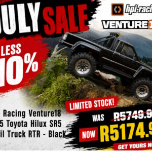 HPI Racing -  Venture18 1985 Toyota Hilux SR5 Trail Truck RTR (Black) - Brushed