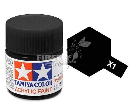 Tamiya - X-1 Black Acrylic, 23ml