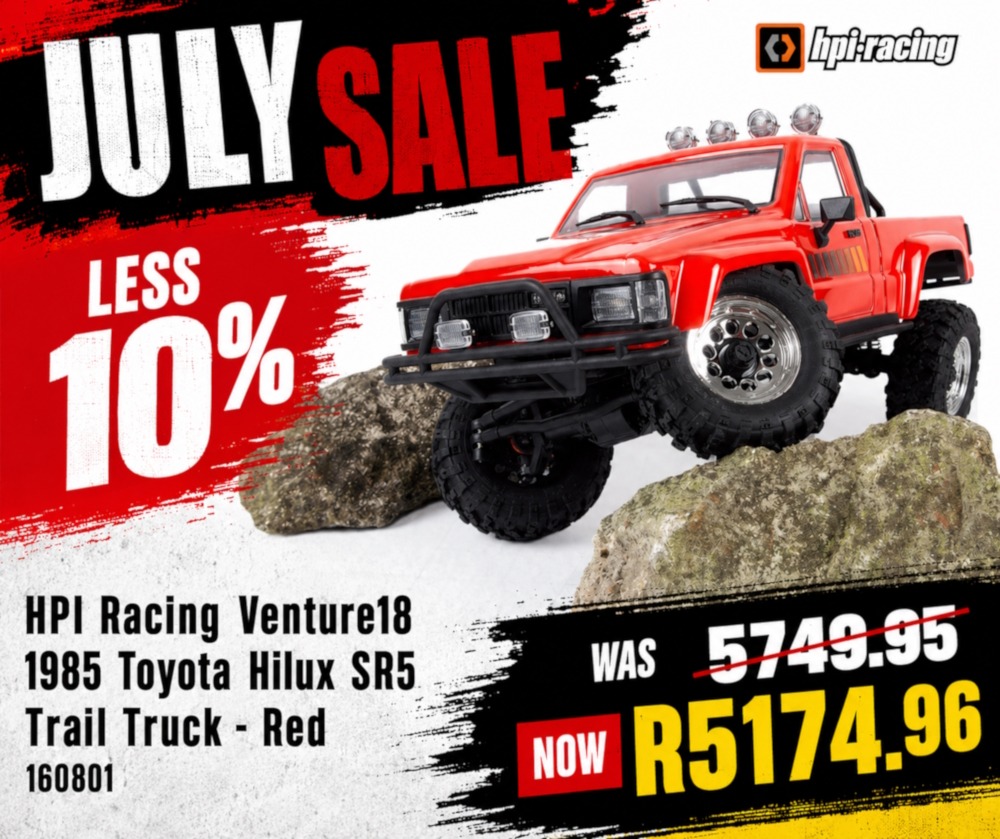 HPI Racing - Venture18 1985 Toyota Hilux SR5 Trail Truck RTR (Red) - Brushed