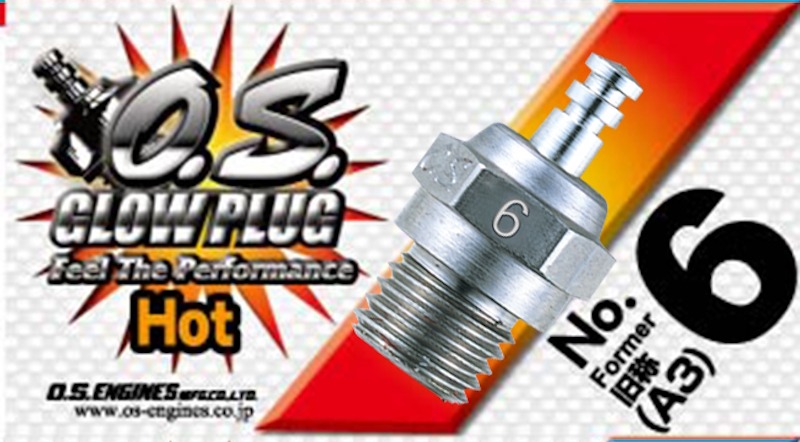 O.S. Engines - No.6 Standard Short Body Glow Plug "Hot"