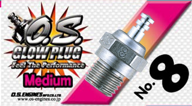 O.S. Engines - Glow Plug No.8 Short Body STD "Medium"