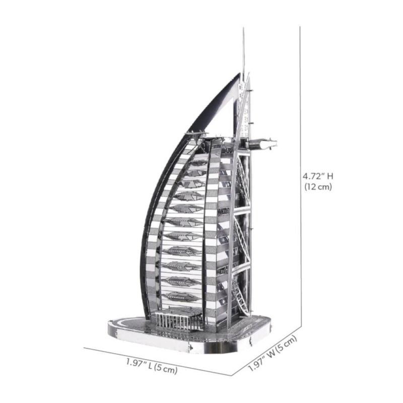 piececool - BURJ AI ARAB highly detailed metal model kit - Image 4