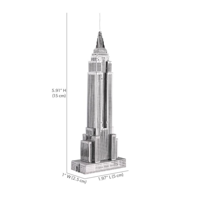 piececool - EMPIRE STATE BUILDING (Silver) metal model kit - Image 3