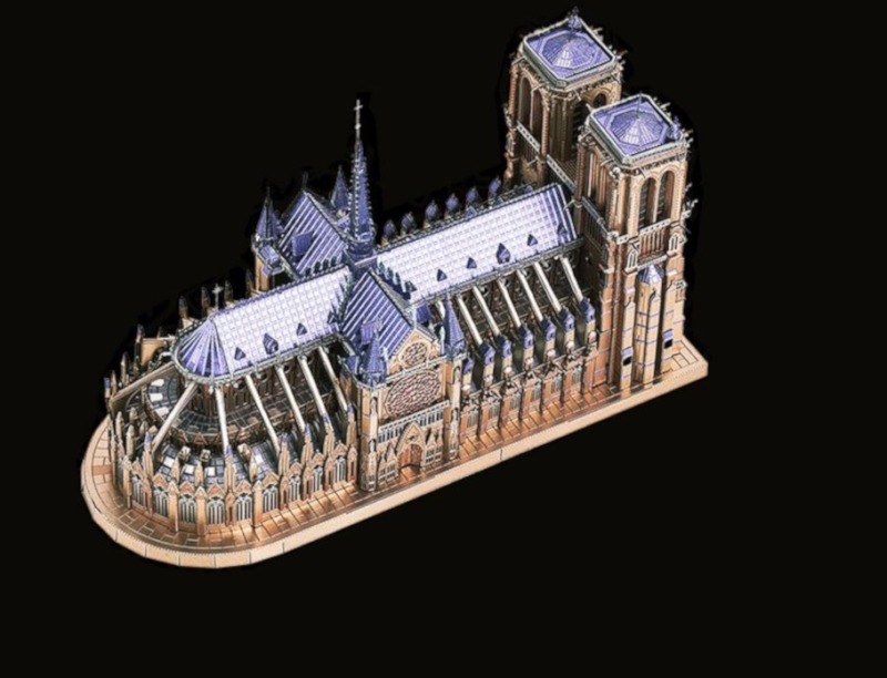 piececool - NOTRE-DAME DE PARIS highly detailed metal model kit - Image 3