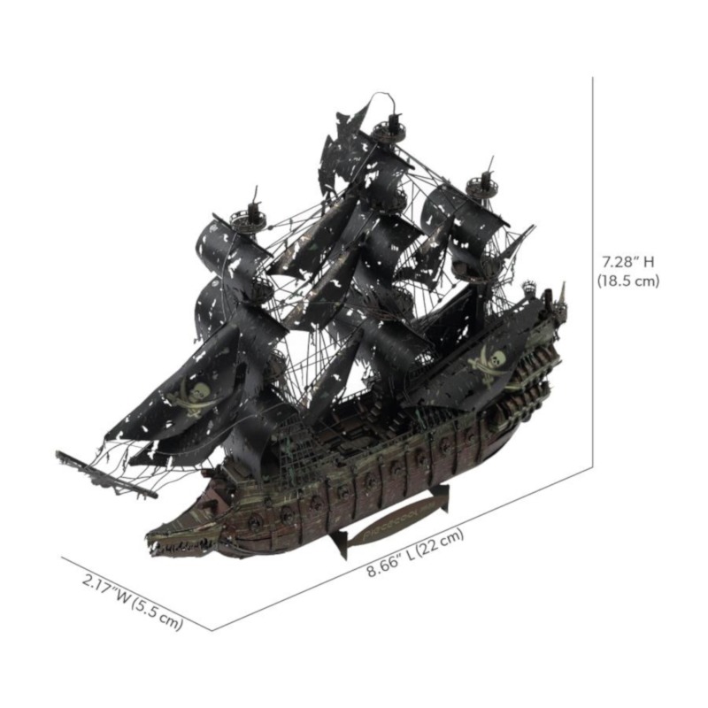 piececool - THE FLYING DUTCHMAN (LARGE) highly detailed metal model kit - Image 7