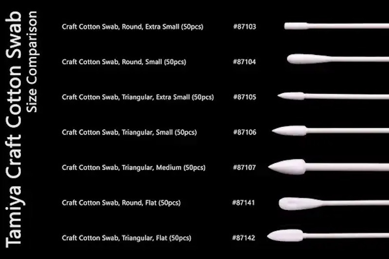 Tamiya - Craft Cotton Swab (Round, Flat) 50pcs - Image 3