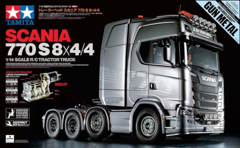 Tamiya - RC 1/14 Scania 770 S 8x4/4 (Gun Metal Edition) - Image 4