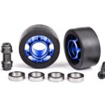 Traxxas - Blue Aluminum Wheelie Bar Wheels w/ Hardware (2pcs)