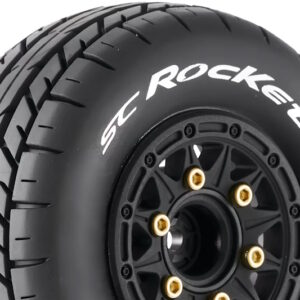 Louise RC - SC ROCKET 1:10 Short Course Tire Set - Mounted - Removable Hex