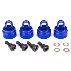 Traxxas - Blue Aluminum Shock Caps (4)
