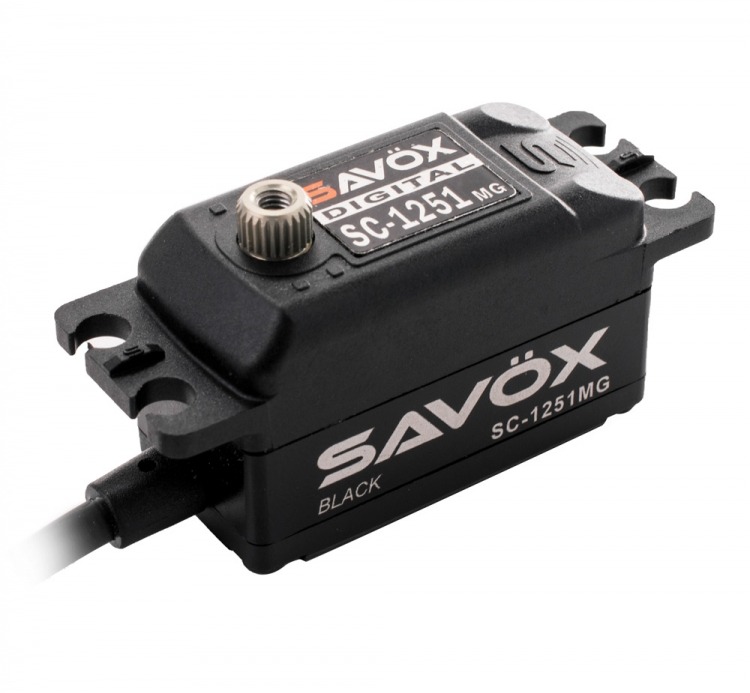 Savox - SC-1251MG Low-Profile High Speed Digital Metal Gear Servo (Black Edition)
